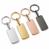 Individueller Rechteckiger Metall-Schlüsselanhänger mit Personalisiertem Logo Großhandel Werbegeschenk OEM Massenhersteller Metall-Schlüsselkette