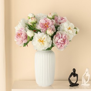 <b>Artificial</b> <b>Peony</b> Flower Bouquet Silk Flower Chinese Style Home Decor Wedding Decoration Living Room Table Arrangement - Product Image 3