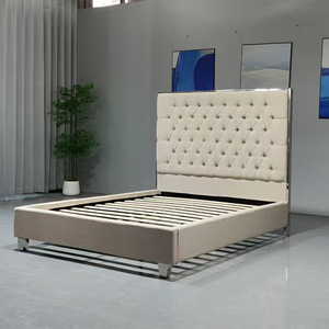 Pinzhi Home Cama de dormitorio tapizada tamaño king de lujo personalizada con almacenamiento para el mercado del Reino Unido e <span class=keywords><strong>Irlanda</strong></span> - Product Image 4