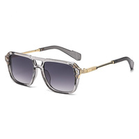 Monture de lunettes de vue élégante, monture carrée en métal unisexe compatible avec les verres en polycarbonate