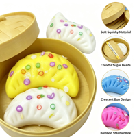 Großhandel Displaybox Squishy Gedämpftes Knödel-Spielzeug Langsam Aufsteigendes Stress-Party-Spielzeug Farbperlen Fidget Sensorisches Spielzeug mit Dampfgarer