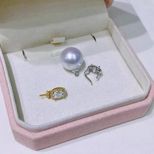 Accesorios de Perlas 31359DIY, Hebilla de Plata S925 para Colgante, Soporte Vacío para Cuentas de 9-13 mm, Colgante de Diamantes y Dijes para Collar - Product Image 4