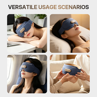 Masque oculaire chauffant vibrant pour massage et sommeil, masque 3D occultant total pour la relaxation, vente en gros sous marque privée