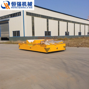 Vehículo de transporte a batería con neumáticos de caucho sin rieles Hengqiang, camión eléctrico de plataforma plana de 5-50 toneladas para uso industrial - Product Image 2