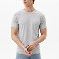 T-shirt de sport à manches courtes et col rond pour homme, idéal pour la gym, la course à pied, le fitness, l'entraînement, vêtement de sport respirant, léger et doux