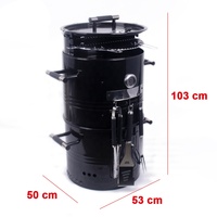 Barbecue de jardin extérieur au charbon de bois 3 en 1, nouveau design, avec finition en poudre métallisée