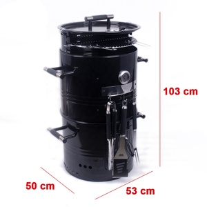 Nuevo Diseño de <span class=keywords><strong>Barbacoa</strong></span> de Jardín para Exteriores 3 en 1, <span class=keywords><strong>Barbacoa</strong></span> de Carbón, Ahumador y Parrilla - Product Image 3