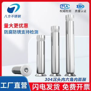 Boulon d'expansion en acier inoxydable 304 à huit directions M6 M8 M10, tête hexagonale fraisée, ancre pour béton - Product Image 5
