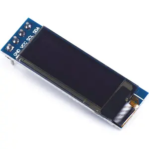 JEO modul Tampilan LCD OLED 0.91 inci SSD1306 IIC 128x32 layar OLED LCD 3.3V ~ 5V 4PIN UNTUK Arduino
