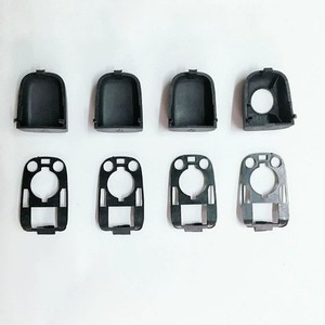 ฝาครอบมือจับประตูสีดำ 8 ชิ้นสำหรับเปอโยต์ 307 ซีตรอง C2 C3 รถ ทริมพลาสติกป้องกันภายนอก - Product Image 2