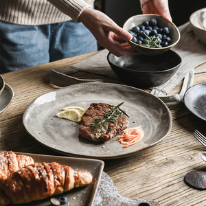 Vintage Ceramic <strong>Plates</strong> and Bowls Set <strong>Creative</strong> Japanese Steak Dinner <strong>Plate</strong> Sets Dinnerware <strong>Serving</strong> Dishes Wholesale - Product Image 2