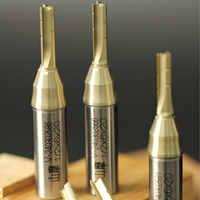JANDLI Chipbreaker Straight CNC Router Bit / TCT Straight Milling Cutter untuk Pengerjaan Kayu