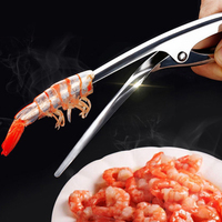 Kit 2 pièces éplucheur de crevettes en acier inoxydable enlevant le fil couteau éplucheur de crevettes et d'anguille