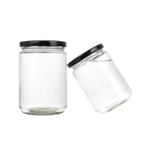 Bouteilles et bocaux en verre de qualité supérieure pour épices, miel, confiture, aliments, avec couvercle, 8 oz, 12 oz, 16 oz, 240 ml, 350 ml, 500 ml, 730 ml