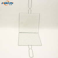 Grille de barbecue jetable en fil de fer galvanisé, panier en treillis métallique galvanisé, très populaire pour les barbecues coréens en extérieur