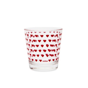 Set di 6 bicchieri Excelsa da 25 cl con motivo a cuori rossi per bevande - Product Image 1