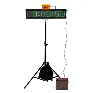 4 Inch LED Training Clock Single Sided Stopwatch With Key Box Led Race Timing Clock With Tripod