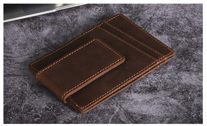 Bán Buôn Cổ Điển Da Chính Hãng Tiền Clip RFID Chặn Chủ Thẻ Người Đàn Ông Da Bò Mạnh Mẽ Nam Châm Tiền Clip - Product Image 6
