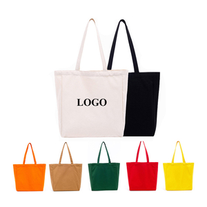 Cheap Customized Color logo Cotton Cloth Stock Recycled Cotton <strong>Canvas</strong> Shopping Bags Print Blank <strong>Tote</strong> Grocery Zipper <strong>Canvas</strong> <strong>Totes</strong> - Product Image 6