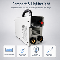 Poste à souder numérique manuel à arc métallique DC Inverter IGBT 200/250A AC/DC Mini pour soudage à l'arc