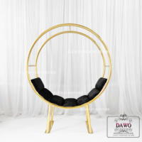 Fabrication directe en usine canapé rond en velours de luxe moderne pour mariage