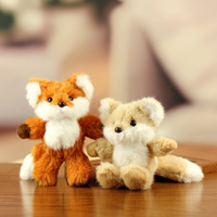 Peluche renard mignon Songshan Toy de 18 cm avec logo personnalisé, pendentif porte-clés pour sac, cadeau de fête, breloque kawaii en carton