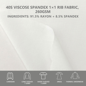 Tissu en maille côtelée 1x1 en modal et élasthanne 40S, poids lourd, largeur 177 cm, 260 g/m², super extensible, pour sous-vêtements, débardeurs et vêtements basiques - Product Image 2