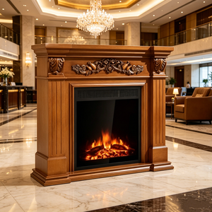 Insert de Cheminée Électrique de Luxe 60 Pouces avec Couleurs de <span class=keywords><strong>Flamme</strong></span> Réglables et Contrôle par Écran Tactile pour Villa, Complexe Hôtelier, Suite, Hall d'Hôtel - Product Image 6