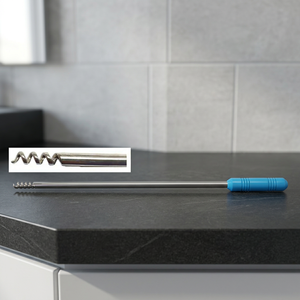 Vis chirurgicale pour myome 10 mm, instrument laparoscopique, outil gynécologique manuel, acier inoxydable, poignée bleue. - Product Image 3