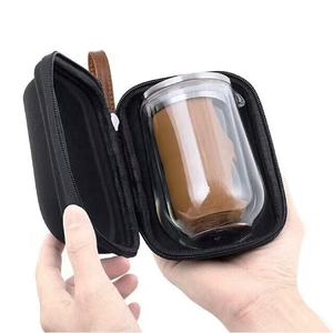 Bouteille de thé chinoise Gongfu et pot ensemble de thé de voyage de véhicule extérieur théière en verre Borosilicate Portable avec étui cadeau-étui uniquement - Product Image 2