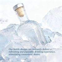 Bouteille en verre flint haute transparence de 500 ml avec bouchon en liège pour spiritueux (Whisky, Vodka, Tequila, Brandy, Gin) – Vente en gros, logo personnalisé
