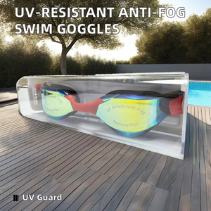 Lunettes de <span class=keywords><strong>natation</strong></span> personnalisées résistantes aux UV pour adultes Lentilles étanches en PC Joint en silicone anti-buée Lunettes de <span class=keywords><strong>natation</strong></span> pour <span class=keywords><strong>triathlon</strong></span> - Product Image 6