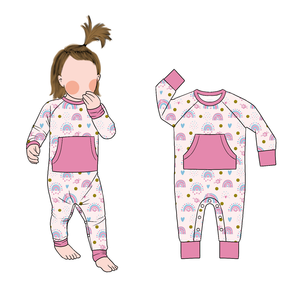 Özel Tasarım Little Glow Çocuk 2026 Yeni Bebek Cepli Tulum Unisex Bambu Kumaş Ter Emici Nefes Alabilen Kolay Temizlenen Bakım Gerektirmeyen - Product Image 2