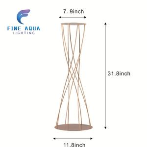 Mesa de metal de color dorado, soporte de flores, centro de mesa para decoración de bodas, soporte de exhibición floral de metal dorado - Product Image 3