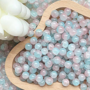 Venta al por mayor de cuentas sueltas de cristal redondas de color gelatina de dos tonos de 8mm para la fabricación de joyas DIY pulsera collar Accesorios - Product Image 4