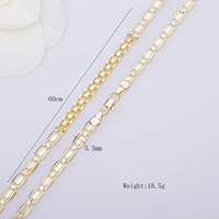Collares y Cadenas de Joyería Laminada en Oro de 18k, 24k, 14k y 10k para Mujer, Estilo Árabe Original
