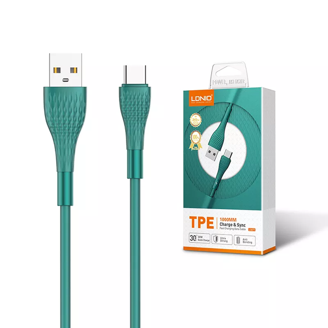 LDNIO LS672 Hgh Quality 3a 5a Nylon Micro Date Cable Fast Charge Usb c Date Cable