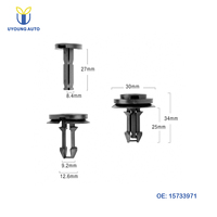 Clips de fixation de pare-chocs avant et arrière en nylon adaptés à Chevrolet GMC 4WD 15733971 avec trou de 9 mm