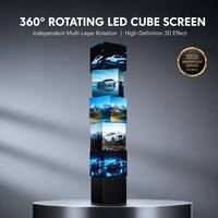 Écran publicitaire cinétique mécanique rotatif à 360 degrés Advanced P2.5 GOB DNA Helix LED Pillar, haut de gamme pour concessionnaires automobiles 4S, 700-5000 cd