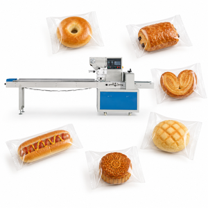 Machine d'emballage horizontale entièrement automatique <span class=keywords><strong>pour</strong></span> emballer des empanadas, des baklavas, des mooncakes, des churros, des biscuits <span class=keywords><strong>pour</strong></span> boulangerie - Product Image 2