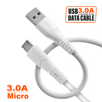 Vente en gros de 1m de câble de données USB à charge rapide 3A V8 Micro-USB pour Android pour téléphone portable Samsung avec boîte pour utilisation sur ordinateur