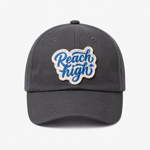 Casquette de baseball non structurée en sergé 100 % coton, 6 panneaux, avec patch tissé personnalisé, taille unique réglable, pour le sport – Vente en gros - Product Image 2