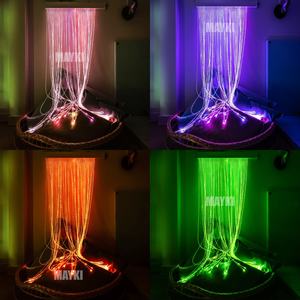Equipo para Sala Sensorial, Cortina Sensorial de Fibra Óptica, Estimulación Visual Relajante, Cascada de Pared de Fibra Óptica LED con 100 Colas de Fibra - Product Image 2