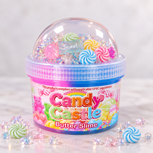 ของเล่นสไลม์เนยธีมขนมหวาน พร้อมลูกปัดคริสตัล ชาร์มเรซิ่น ถ้วยโดมใส สำหรับเด็ก เล่นเสริมพัฒนาการ OEM ODM - Product Image 1