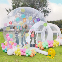 Ballons de fête pour enfants Maison amusante Igloo géant en cristal gonflable transparent Tente à bulles Maison de ballons gonflables transparents