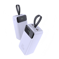 Baterai Li-Polymer Kapasitas Tinggi 30000mah Power Bank Laptop Pengisian Cepat 65W Input Micro USB Output USB Ganda Tipe-C
