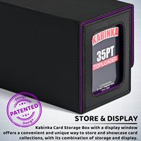 Torson 35PT Boîte de rangement pour cartes de jeu Yugioh en cuir PU hautement transparent avec fenêtre magnétique pour cartes à collectionner