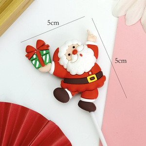 Weihnachts-Kuchenaufsatz Weihnachtsmann Xmas Cupcake-Topper Winter-Feiertagsdekoration Elch Glocke Weihnachtsbaum Kuchendekoration - Product Image 6