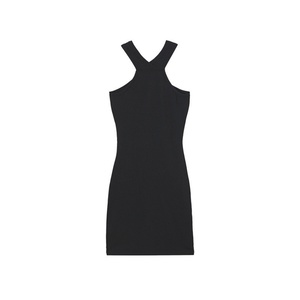 Robe moulante sexy dos nu pour femme, style européen et américain, respirante, mi-mollet, avec soutien-gorge intégré, élégante, collection Printemps-Été 2025 - Product Image 3