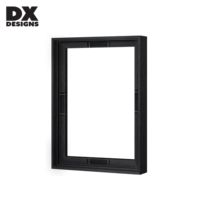 Cadre flottant moderne en MDF noir DX Designs pour toiles 8x10, 11x14, 12x16 pouces – Cadre photo flottant DIY facile à assembler avec Velcro pour décoration de galerie et de maison